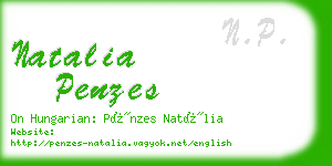 natalia penzes business card
